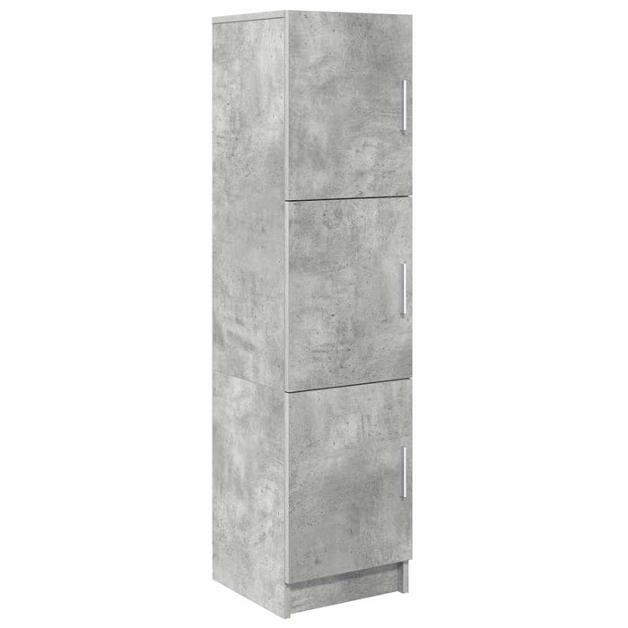 Birou cu spațiu de depozitare cu raft 2 pcs Gri din beton - WALTI WALTI