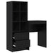 Birou cu sertar cu raft cu depozitare 2 pcs Stejar Negru - WALTI WALTI
