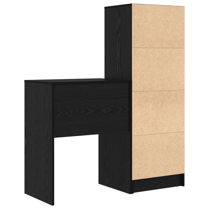 Birou cu sertar cu raft cu depozitare 2 pcs Stejar Negru - WALTI WALTI