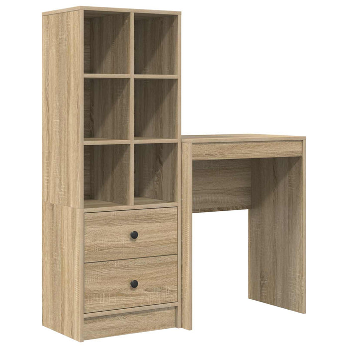 Birou cu sertar cu raft cu depozitare 2 pcs Stejar Sonoma WALTI