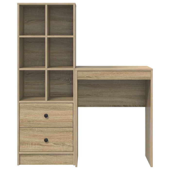Birou cu sertar cu raft cu depozitare 2 pcs Stejar Sonoma WALTI