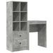 Birou cu sertar cu raft cu depozitare 2 pcs Gri din beton - WALTI WALTI