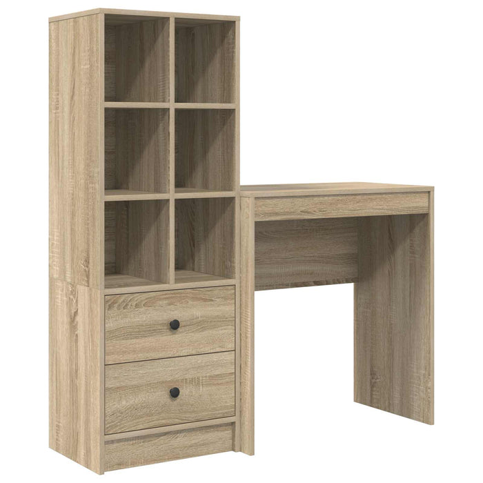 Birou cu sertar cu raft cu depozitare 2 pcs Stejar Sonoma WALTI
