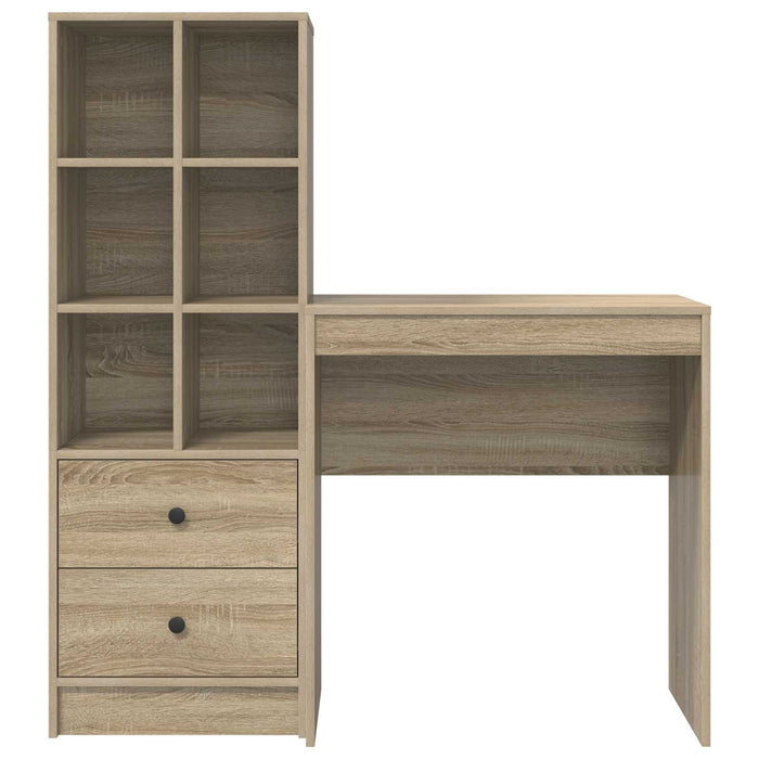 Birou cu sertar cu raft cu depozitare 2 pcs Stejar Sonoma WALTI