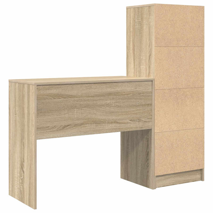 Birou cu sertar cu raft cu depozitare 2 pcs Stejar Sonoma WALTI