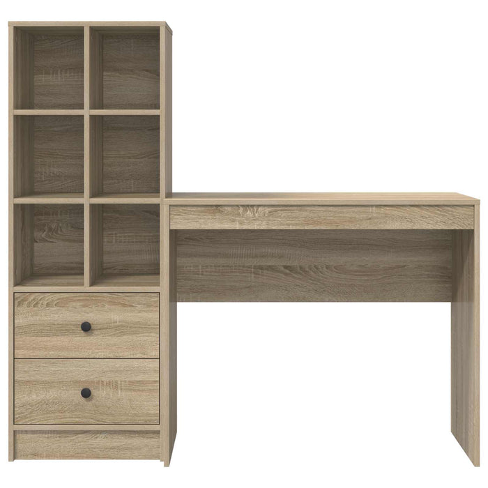 Birou cu sertar cu raft cu depozitare 2 pcs Stejar Sonoma WALTI