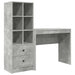 Birou cu sertar cu raft cu depozitare 2 pcs Gri din beton - WALTI WALTI