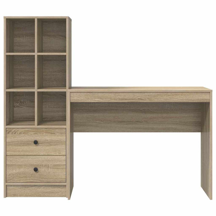 Birou cu Stocare Sonoma Oak Lemn Prelucrat - WALTI WALTI