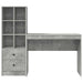 Birou cu sertar cu raft cu depozitare 2 pcs Gri din beton - WALTI WALTI