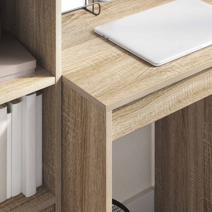Birou cu sertar cu raft cu depozitare 2 pcs Stejar Sonoma WALTI