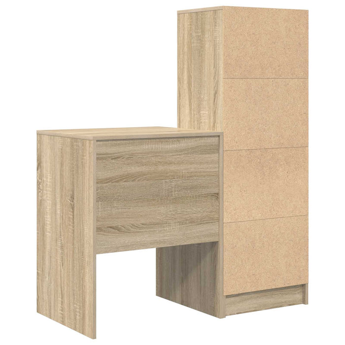 Birou cu sertar cu raft cu depozitare 2 pcs Stejar Sonoma WALTI