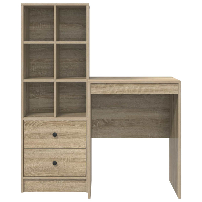 Birou cu sertar cu raft cu depozitare 2 pcs Stejar Sonoma WALTI