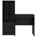 Birou cu sertar cu raft cu depozitare 2 pcs Stejar Negru - WALTI WALTI