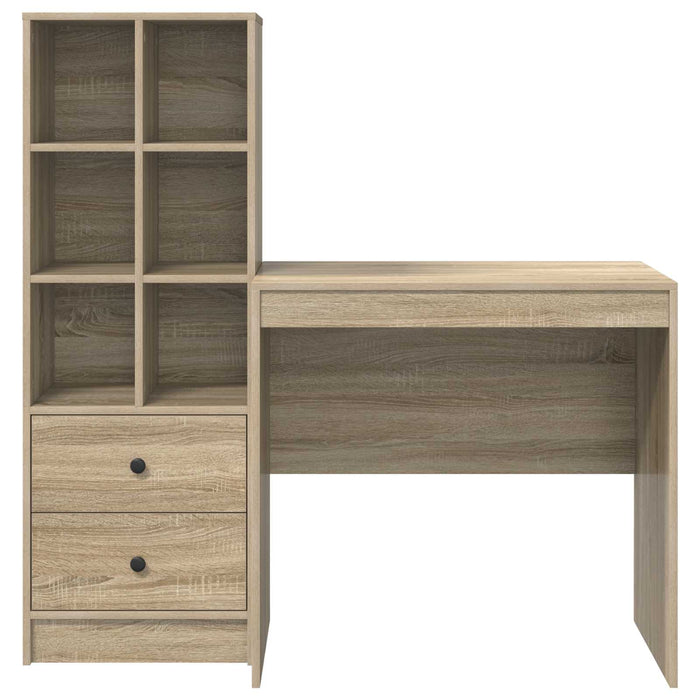 Birou cu sertar cu raft cu depozitare 2 pcs Stejar Sonoma WALTI