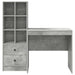 Birou cu sertar cu raft cu depozitare 2 pcs Gri din beton - WALTI WALTI
