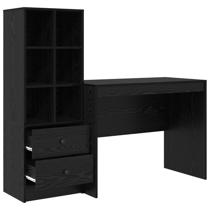 Birou cu sertar 2 pcs Stejar Negru - WALTI WALTI