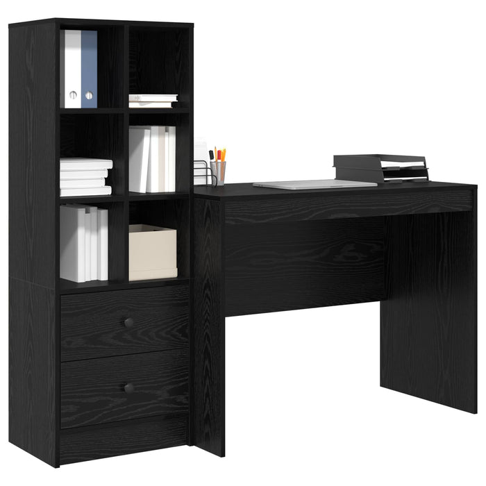 Birou cu sertar 2 pcs Stejar Negru - WALTI WALTI