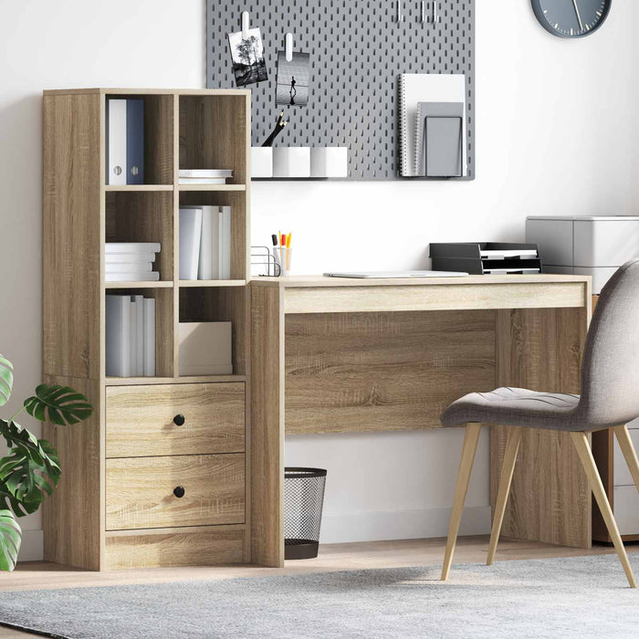 Birou cu sertar 2 pcs Stejar Sonoma WALTI