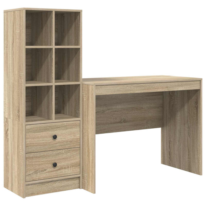 Birou cu sertar 2 pcs Stejar Sonoma WALTI