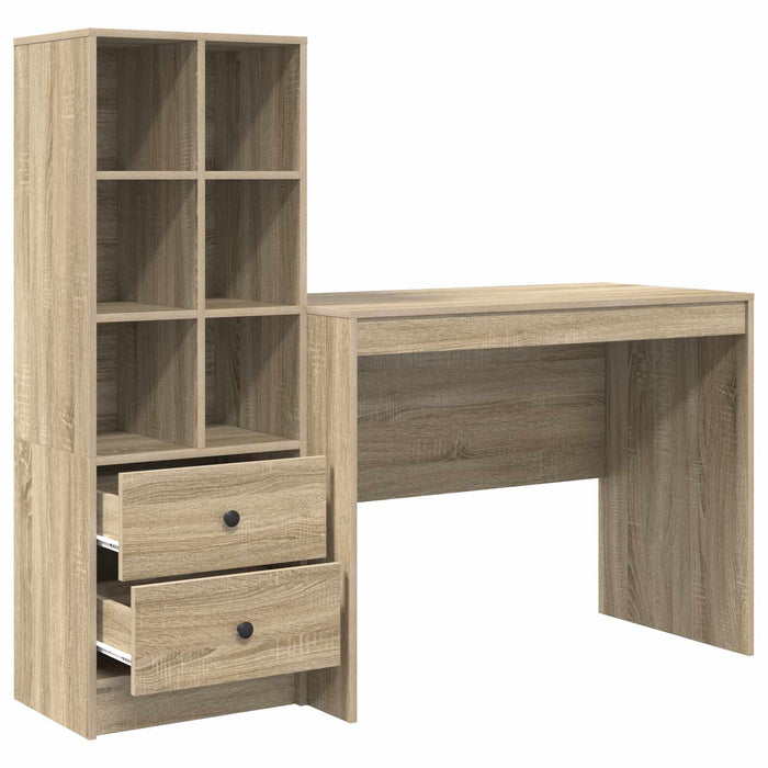 Birou cu sertar 2 pcs Stejar Sonoma WALTI