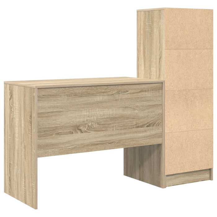 Birou cu sertar 2 pcs Stejar Sonoma WALTI