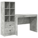 Birou cu sertar 2 pcs Gri din beton - WALTI WALTI