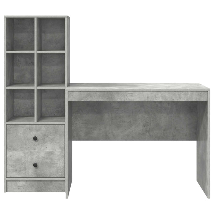 Birou cu sertar 2 pcs Gri din beton - WALTI WALTI