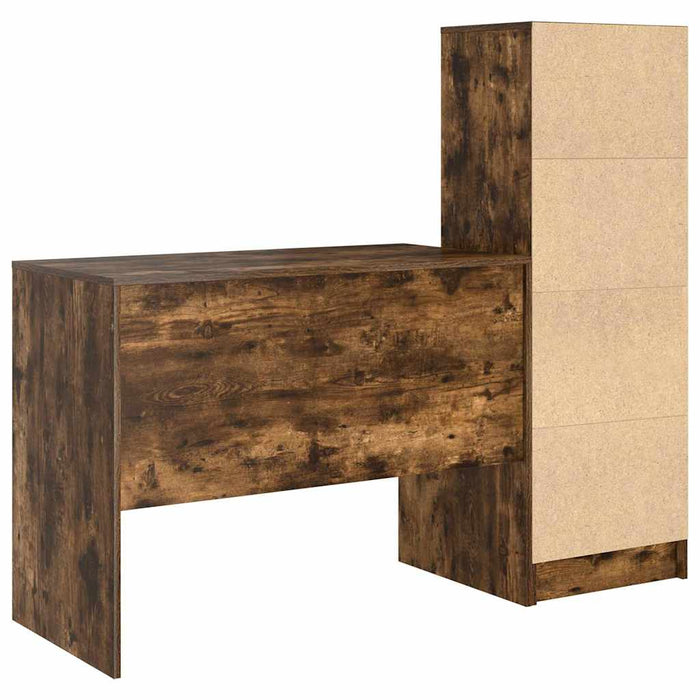 Birou cu sertar 2 pcs Stejar fumuriu - WALTI WALTI