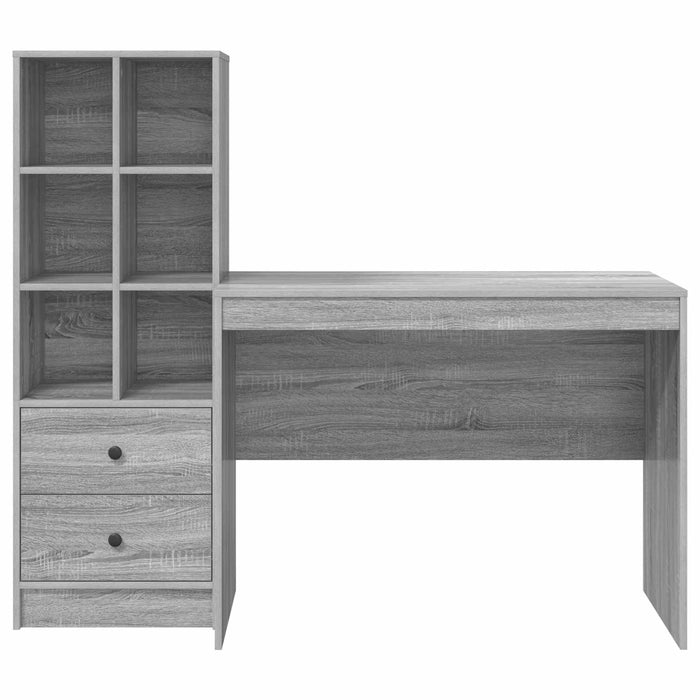Birou cu sertar 2 pcs Gri Sonoma - WALTI WALTI