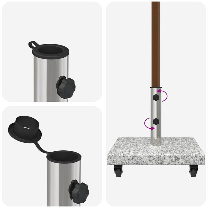 Bază pentru umbrelă Gri 45 x 45 x 45 cm Granit - WALTI WALTI