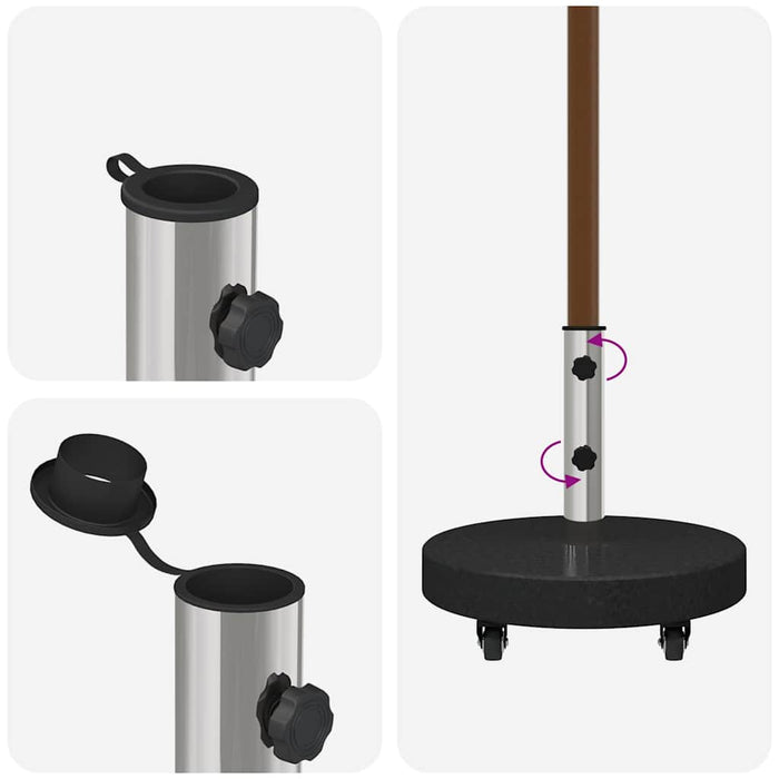 Bază pentru umbrelă Manual Negru 45 x 45 x 45 cm - WALTI WALTI