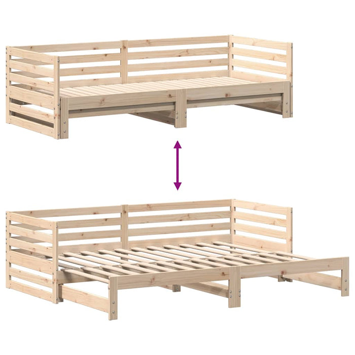 Pat de zi cu extensie extensibilă fără saltea 80x200 cm - WALTI WALTI