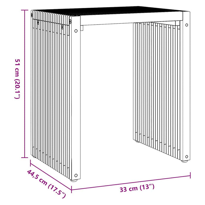 Masă laterală pentru grădină 3 pcs Maro 33 x 44,5 x 51 cm - WALTI WALTI
