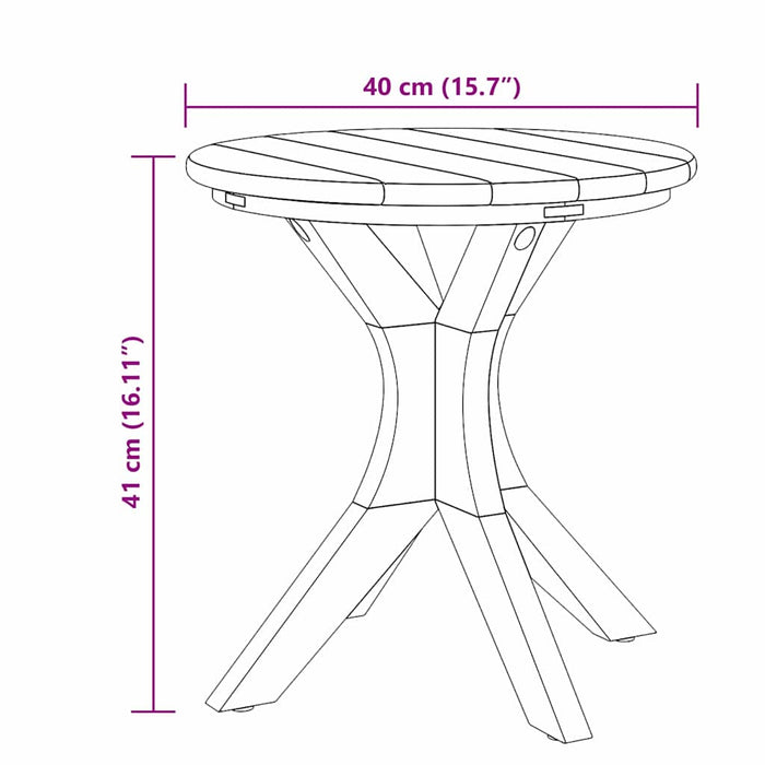 Masă laterală Maro 40 x 40 x 41 cm Lemn solid de tec - WALTI WALTI