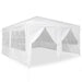 Tenda de petrecere , albă, cu 8 pereți laterali, 4x4 m din PE - WALTI WALTI