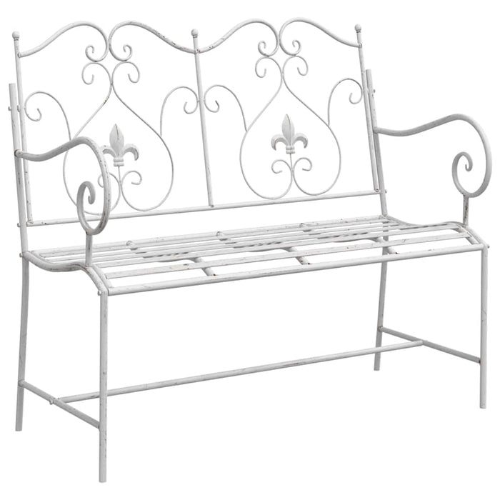 Bancă de grădină Alb Antic 104 x 54 x 93 cm Oțel - WALTI WALTI