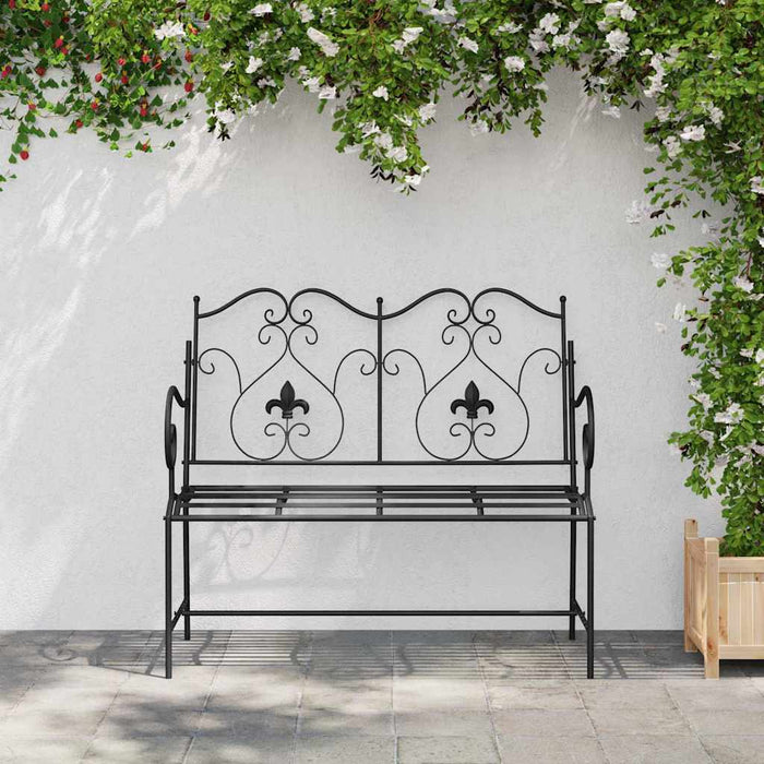 Bancă de grădină Negru 104 x 54 x 93 cm Oțel - WALTI WALTI