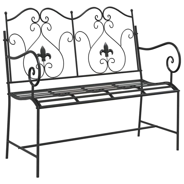 Bancă de grădină Negru 104 x 54 x 93 cm Oțel - WALTI WALTI