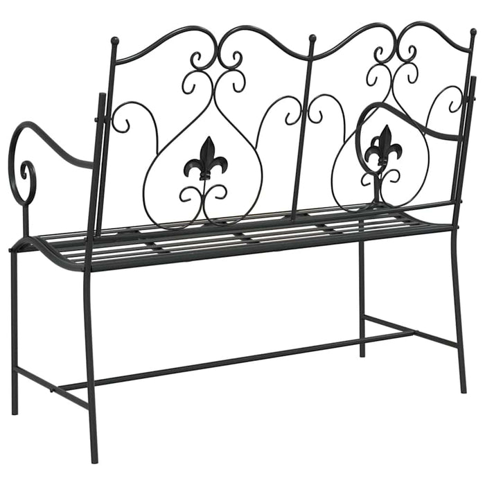 Bancă de grădină Negru 104 x 54 x 93 cm Oțel - WALTI WALTI