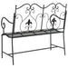 Bancă de grădină Negru 104 x 54 x 93 cm Oțel - WALTI WALTI