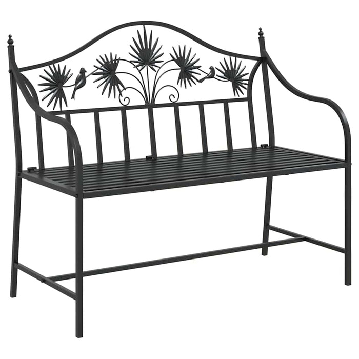 Bancă de grădină Negru 104 x 52,5 x 89 cm Oțel - WALTI WALTI