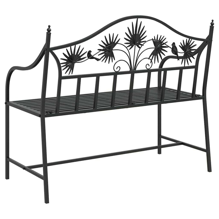 Bancă de grădină Negru 104 x 52,5 x 89 cm Oțel - WALTI WALTI