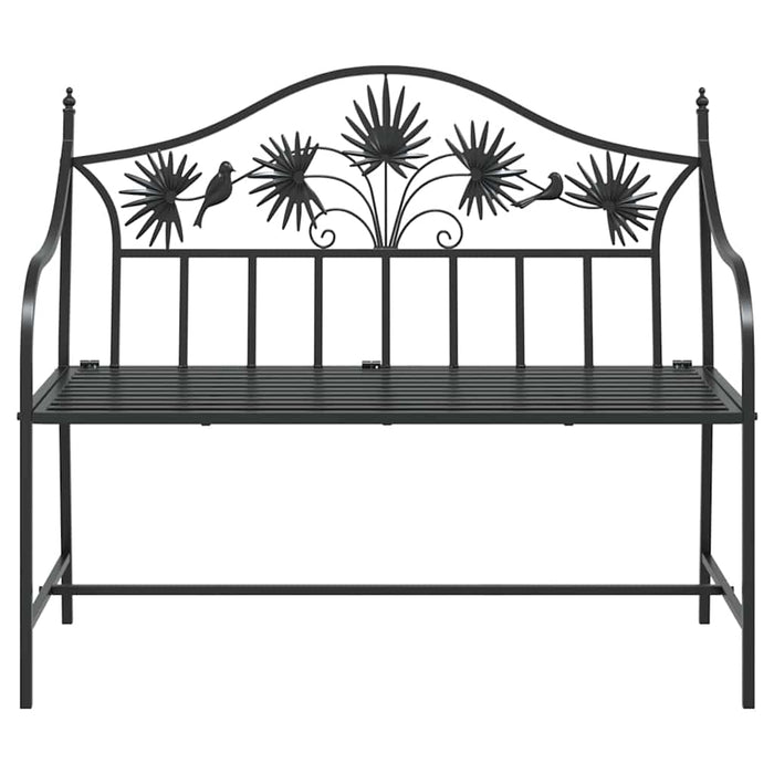 Bancă de grădină Negru 104 x 52,5 x 89 cm Oțel - WALTI WALTI