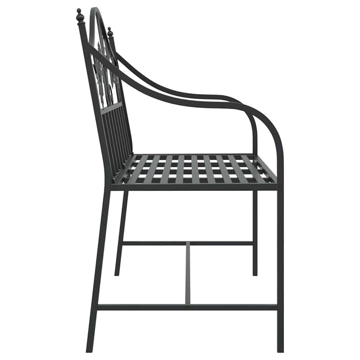 Bancă de grădină Negru 104 x 52,5 x 89 cm Oțel - WALTI WALTI