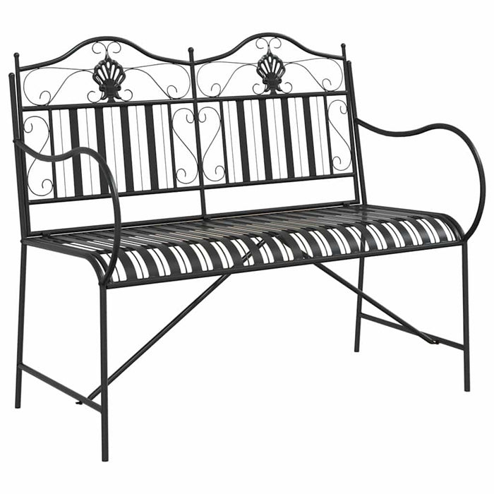 Bancă de grădină Negru 103,5 x 59 x 89 cm Oțel - WALTI WALTI