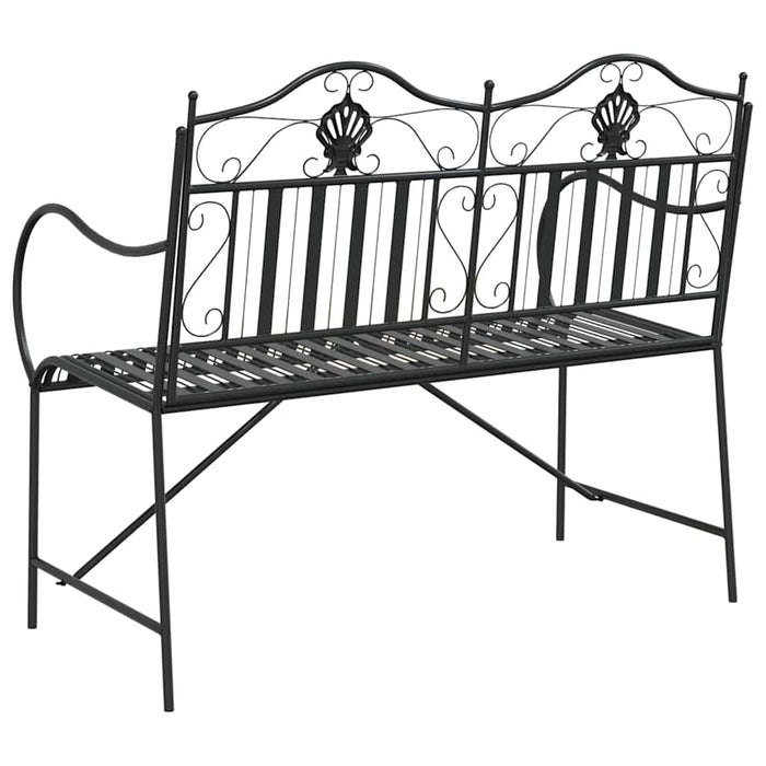 Bancă de grădină Negru 103,5 x 59 x 89 cm Oțel - WALTI WALTI