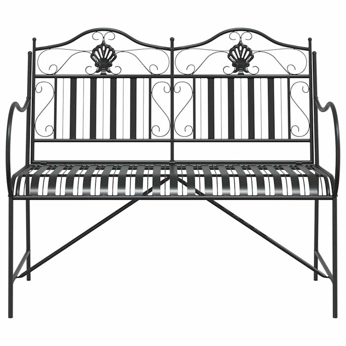 Bancă de grădină Negru 103,5 x 59 x 89 cm Oțel - WALTI WALTI