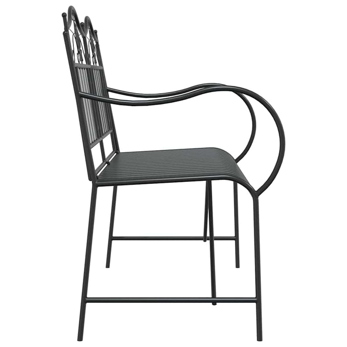 Bancă de grădină Negru 103,5 x 59 x 89 cm Oțel - WALTI WALTI