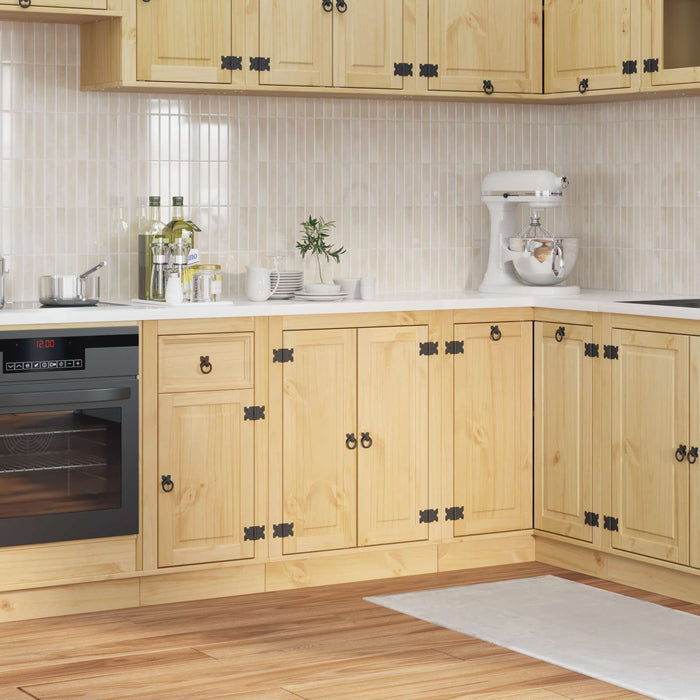 Dulap cu raft cu ușă Miere 60 x 46 x 81,5 cm Lemn de pin masiv - WALTI WALTI