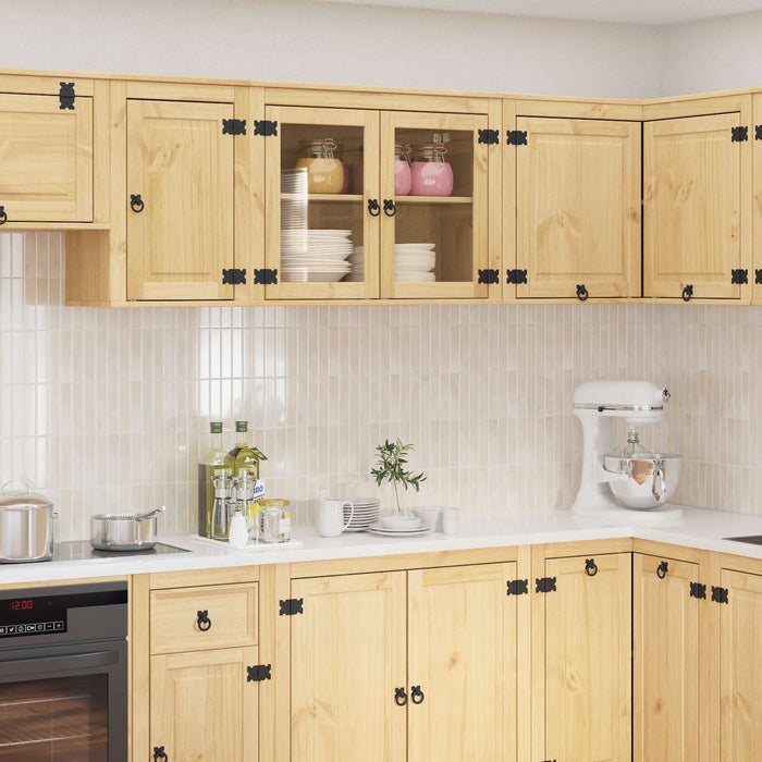 Dulap cu raft cu ușă Miere 60 x 32 x 40 cm Lemn de pin masiv - WALTI WALTI